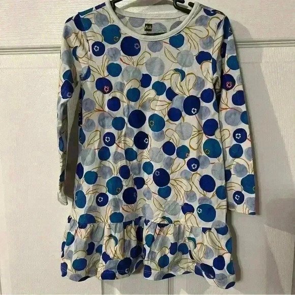 Tea Collection Cotton Blend Casual Dress with Maine Blueberries. Size 4 EUC - Picture 1 of 6
